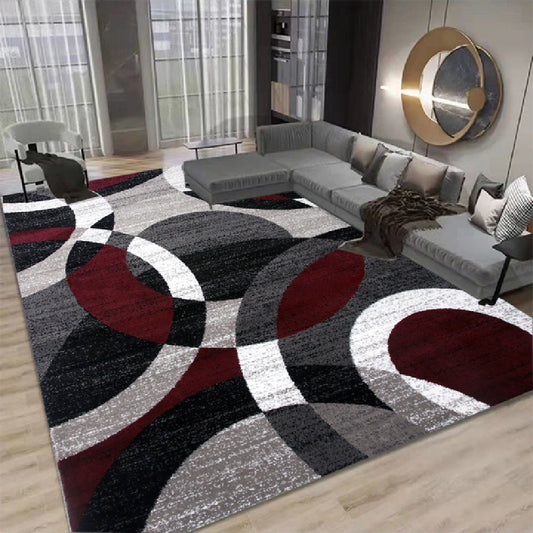 Abstract Circles Large Area Rugs Living Room, Bedroom, Lounge area, Kitchen