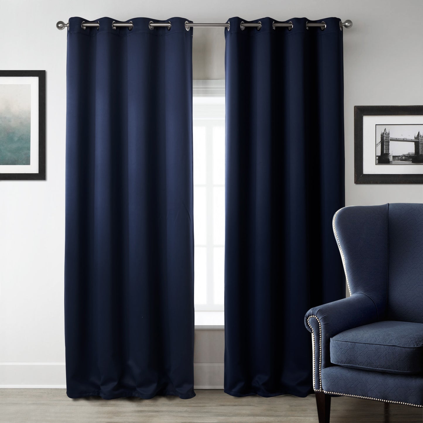 Dark Blue Bedroom, Living room Blackout Curtains
