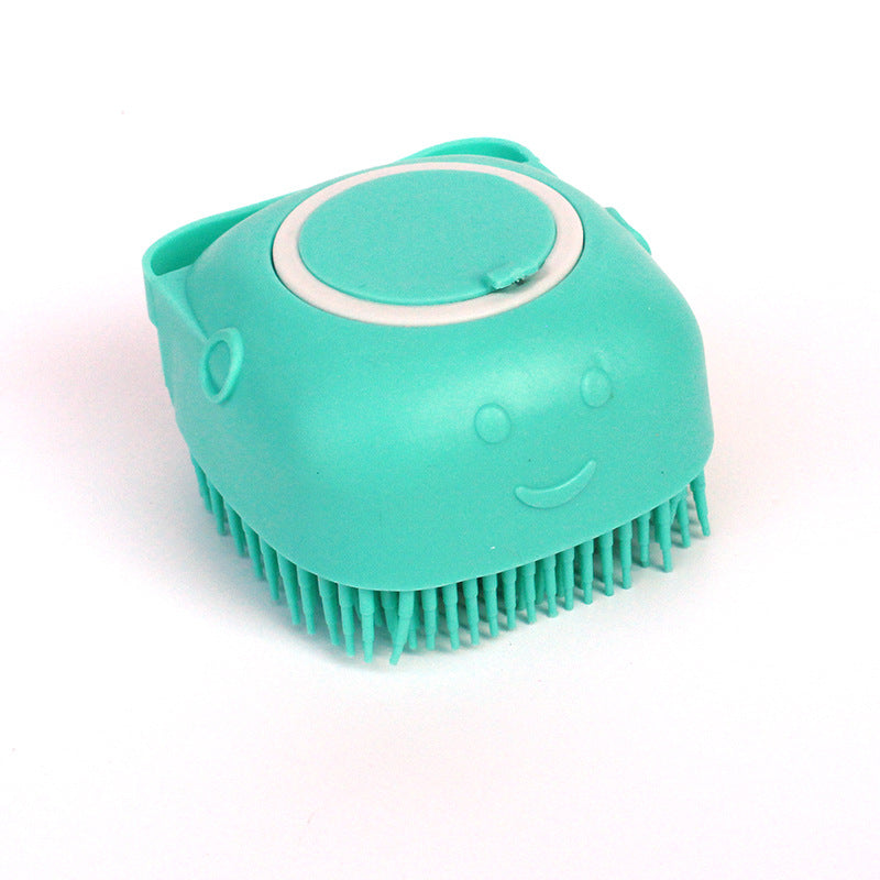 Soft Silicone Dog Bath Brush | Pets Shampoo Massage Dispenser for Short and Long Haired Dogs and Cats