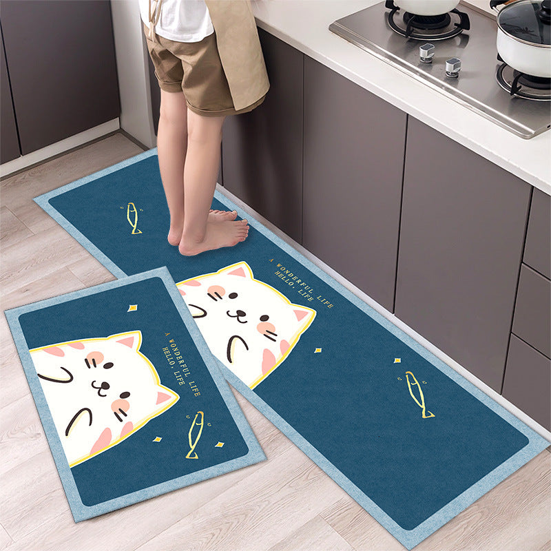 Cartoon Floor Mat for Kitchen Non-Slip Rug